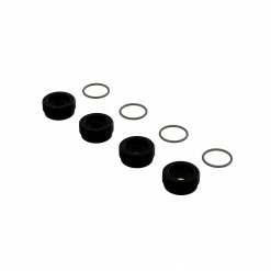 ARRMA Front Hub Nut Includes O-Rings, Aluminum, Black (4) for Parts