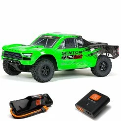 ARRMA 1/10 SENTON 4X2 BOOST MEGA 550 Brushed Short Course Truck RTR with Battery & Charger, Green for Ready-To-Run
