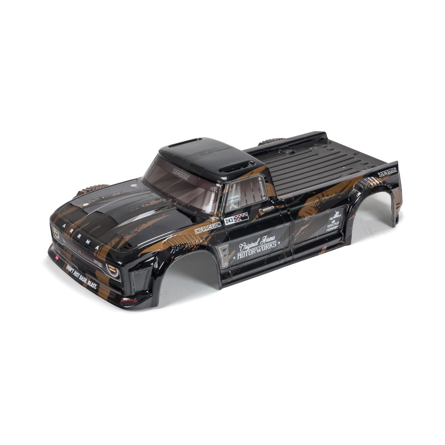 ARRMA 1/8 Finished Body, Black/Gold: INFRACTION for Bodies 3 ARRMA 1/8 Finished Body, Black/Gold: INFRACTION for Bodies