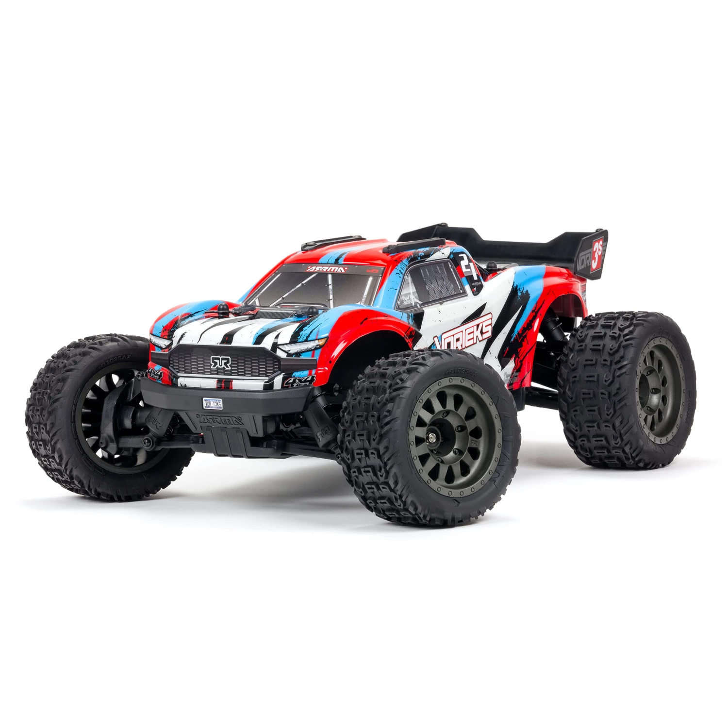ARRMA 1/10 VORTEKS 4WD 3S BLX Stadium Truck RTR, Red - SCRATCH & DENT for Ready-To-Run 3 ARRMA 1/10 VORTEKS 4WD 3S BLX Stadium Truck RTR, Red - SCRATCH & DENT for Ready-To-Run