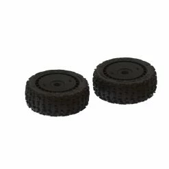 ARRMA 1/8 dBoots Front/Rear 3.3 Pre-Mounted Tires, 17mm Hex, Black (2): Katar B 6S for Tires & Wheels