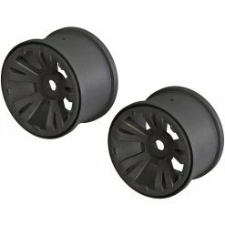 ARRMA 1/10 Monster Truck Front/Rear 3.8 Wheels, 17mm Hex Black (2) for Tires & Wheels