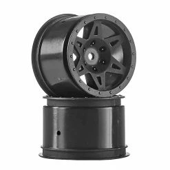ARRMA 1/10 Rear 2.2/3.0 Wheels, 12mm Hex, Black: Raider for Tires & Wheels