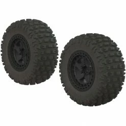 ARRMA 1/10 dBoots Fortress SC 2.2/3.0 Pre-Mounted Tires, 14mm Hex, Black (2) for Tires & Wheels