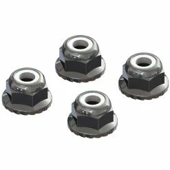 ARRMA 7mm Flanged Nyloc Locknut, Silver (4) for Parts